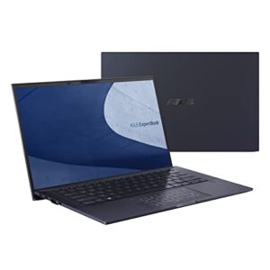 ASUS ExpertBook B9 Intel EVO Thin & Light Laptop, 14” FHD, Intel Core i7-1255U, 1TB SSD, 16GB LPDDR5 RAM, Military Grade Durable, Webcam Privacy Shield, Win 11 Pro, Black, B9450CBA-XVE75