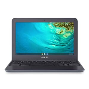 asus 2023 newest chromebook laptop, 11.6 inch hd display, mediatek quad-core processor, 4gb ram, 32gb emmc, 180 degree, dark grey, education, chrome os, bundle with jawfoal