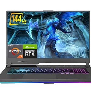 Newest ASUS ROG Strix G17 Gaming Laptop 17.3” FHD 144HZ IPS, AMD 8-Core Ryzen 7 4800H (＞i7-10750H), 16GB RAM, 512GB SSD, NVIDIA GeForce RTX 3060, RGB Backlit Keyboard, Wifi6 Win10 + CUE Accessories