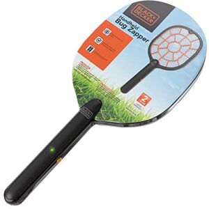 black+decker electric fly swatter & fly zapper- bug zapper racket indoor & outdoor- handheld, heavy- duty mosquito swatter, battery- powered, non- toxic safe for humans & pets fly swatters
