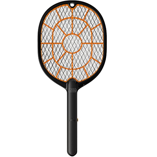 BLACK+DECKER Electric Fly Swatter & Fly Zapper- Bug Zapper Racket Indoor & Outdoor- Handheld, Heavy- Duty Mosquito Swatter, Battery- Powered, Non- Toxic Safe for Humans & Pets Fly Swatters