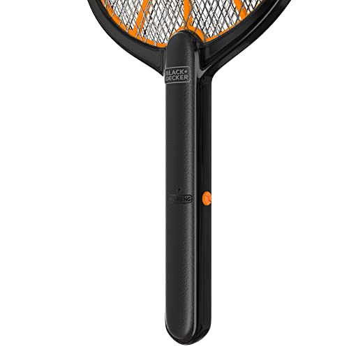 BLACK+DECKER Electric Fly Swatter & Fly Zapper- Bug Zapper Racket Indoor & Outdoor- Handheld, Heavy- Duty Mosquito Swatter, Battery- Powered, Non- Toxic Safe for Humans & Pets Fly Swatters