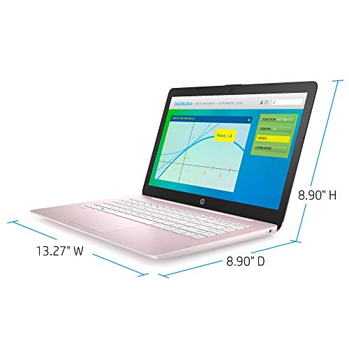HP Stream 14-Inch Laptop, Intel Celeron N4000, 4 GB RAM, 32 GB eMMC, Windows 10 Home in S Mode With Office 365 Personal For 1 Year (14-cb184nr, Rose Pink)