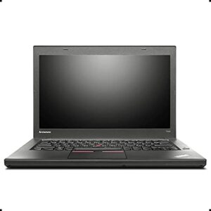 lenovo thinkpad t450 14in laptop, core i5-5300u 2.3ghz, 8gb ram, 250gb ssd, windows 10 pro 64bit, webcam (renewed)