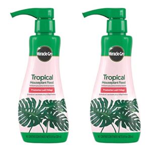 miracle-gro tropical houseplant food – liquid fertilizer for tropical houseplants, 8 fl. oz., 2-pack