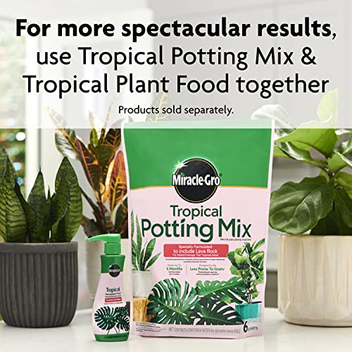 Miracle-Gro Tropical Houseplant Food - Liquid Fertilizer for Tropical Houseplants, 8 fl. oz., 2-Pack