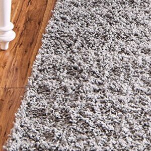 Unique Loom Solid Shag Collection Area Rug (5' 1" x 8', Cloud Gray)