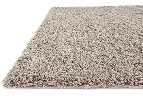 Unique Loom Solid Shag Collection Area Rug (5' 1" x 8', Cloud Gray)