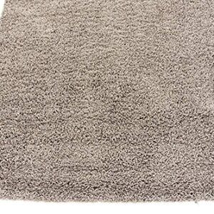 Unique Loom Solid Shag Collection Area Rug (5' 1" x 8', Cloud Gray)