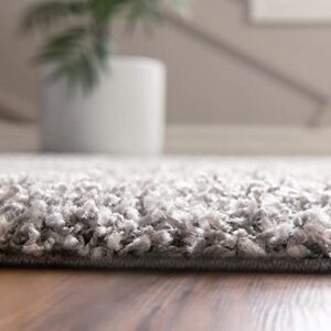 Unique Loom Solid Shag Collection Area Rug (5' 1" x 8', Cloud Gray)