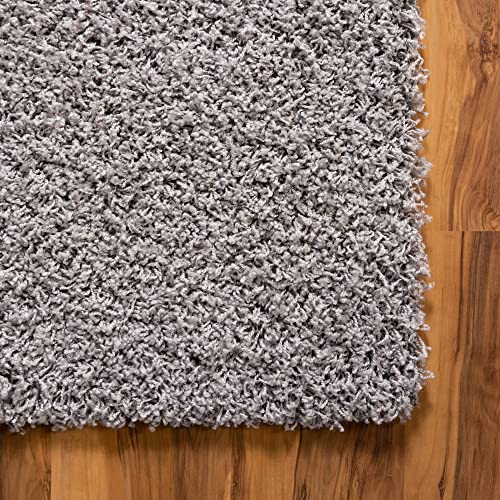 Unique Loom Solid Shag Collection Area Rug (5' 1" x 8', Cloud Gray)