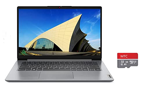 Lenovo IdeaPad 1i Thin Light Laptop, 14" HD Dispay, Intel Pentium N5030(up to 3.10 GHz), Intel UHD Graphics, 4GB RAM, 160GB Storage (128GB eMMC+MTC 32GB Flash Memory), Windows 11 S, Cloud Grey