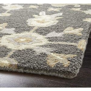 Crate and Barrel Juno Gray Traditional Persian Handmade 100% Wool Rugs & Carpets (6x9)