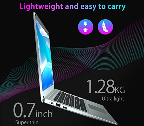 WAKST 14.1'' Windows 11 Laptop , Intel Celeron N3350 , 1920x1080 FHD IPS Display, Ultra Slim Notebook PC, with 4GB RAM BT4.2, Work Study Computer