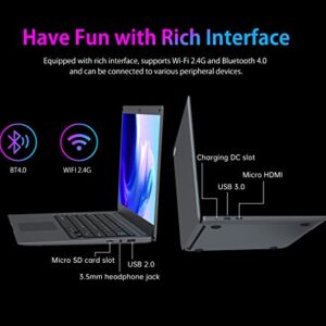 WAKST 14.1'' Windows 11 Laptop , Intel Celeron N3350 , 1920x1080 FHD IPS Display, Ultra Slim Notebook PC, with 4GB RAM BT4.2, Work Study Computer