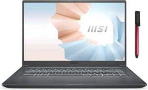 msi 2022 modern 15 ultrabook 15.6″ fhd laptop, intel quad-core i7-1195g7, 16gb ddr4 ram, 512gb pcie ssd, wifi 6, bluetooth 5.1, white backlight keyboard, type-c, windows 10, broag 64gb flash drive