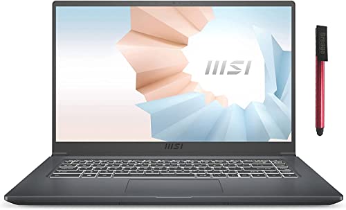 MSI 2022 Modern 15 Ultrabook 15.6" FHD Laptop, Intel Quad-Core i7-1195G7, 16GB DDR4 RAM, 512GB PCIe SSD, WiFi 6, Bluetooth 5.1, White Backlight Keyboard, Type-C, Windows 10, BROAG 64GB Flash Drive