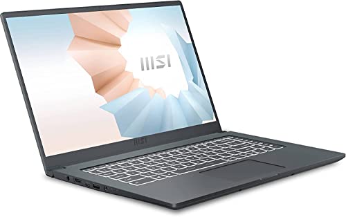 MSI 2022 Modern 15 Ultrabook 15.6" FHD Laptop, Intel Quad-Core i7-1195G7, 16GB DDR4 RAM, 512GB PCIe SSD, WiFi 6, Bluetooth 5.1, White Backlight Keyboard, Type-C, Windows 10, BROAG 64GB Flash Drive