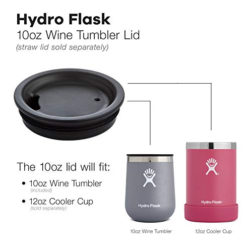 Hydro Flask 10 oz Wine Tumbler - Stainless Steel & Vacuum Insulated - Press-In Lid - Olive