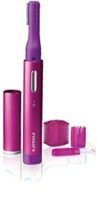 philips precisionperfect compact precision trimmer for women, facial hair removal & eyebrows, hp6390/51