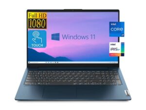 2022 newest leonvo ideapad 5 laptop, 15.6 inch fhd touchscreen, intel core i7-1165g7, 12gb ram, 1tb ssd, backlit keyboard, fingerprint reader, wi-fi 6, bluetooth, windows 11 home, bundle with jawfoal