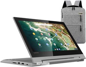 2021 lenovo chromebook flex 11″ 2-in-1 convertible laptop, 11.6-inch hd touch screen, mediatek mt8173c quad-core processor, 4gb lpddr3, 32gb emmc, webcam, chrome os /legendary accessories