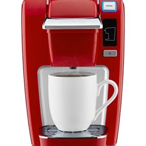 Keurig K15 Coffee Maker, Single Serve K-Cup Pod Coffee Brewer, 6 to 10 Oz. Brew Sizes, Chili Red