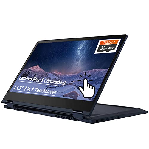 Lenovo Flex 5 Chromebook Ultralight 13.3 inch 1920*1080 IPS Touchscreen, Intel i3-1115G4 4.1GHz, USB-C, Wi-Fi 6, Backlit Keyboard, SD Card Reader, Chrome OS (8GB DDR4 RAM | 128GB SSD+32GB SD Card)