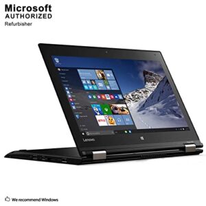 Lenovo Thinkpad Yoga 260 Convertible Laptop / 12.5 inch IPS FHD Touchscreen (1920x1080), Intel Core i5-6300U, 256GB SSD, 8GB DDR4 Memory, Windows 10 Professional 64-bit - Webcam - Black (Renewed)