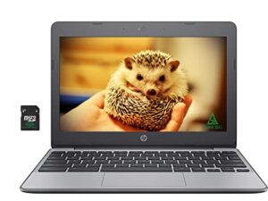 hp 2022 chromebook 11.6″ hd for business and student laptop, intel celeron n3060 processor, 4gb ram, 48gb storage(16gb emmc+32gb microsd), intel hd graphics, gray, chrome os