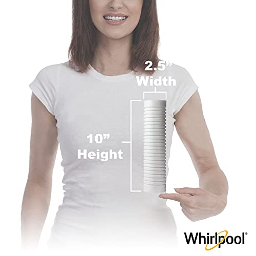 Whirlpool Whole Home Standard Capacity Sediment Filters WHKF-GD05, 2 Pack, 5 Micron, 6-Month Filter Life, Reduces Sediment, Sand, Soil, Silt & Rust, for standard filter housings