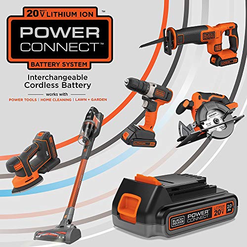 BLACK+DECKER 20V MAX* Cordless Sweeper with Power Boost (LSW321)