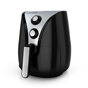 black+decker purify 2-liter air fryer, black/stainless steel, hf110sbd