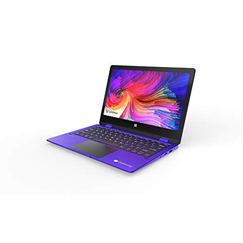 Gateway 11.6" 2-in-1 Touchscreen Laptop Computer, Purple, Intel Celeron N4020 Up to 2.8GHz, 4GB DDR4 RAM, 64GB eMMC, Webcam, HDMI, Windows 10 S, Office 365 Personal 1-Year, 64GB Flash Stylus