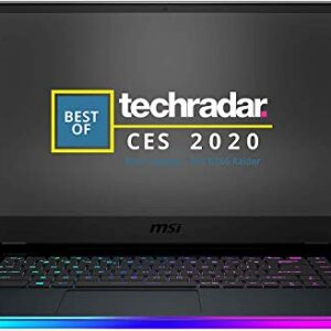 MSI GE66 Raider 10SGS-059 15.6-inch 240Hz Display Gaming Laptop, Intel Core i7-10750H, 32GB RAM, 1TB SSD, NVIDIA GeForce RTX2080 Super Max-Q 8GB GDDR6, Windows 10 Pro (Renewed)