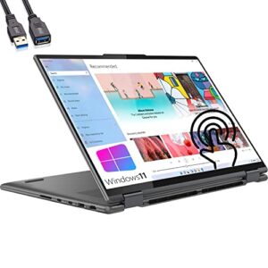 2023 lenovo yoga 7i 16″ touchscreen 2.5k 2560×1600 400nits 2-in-1 laptop, 12th gen intel 12-core i5-1240p up to 4.4ghz, 8gb lpddr5 ram, 256gb pcie ssd, wifi 6, bt5.1, windows 11, broag extension cable