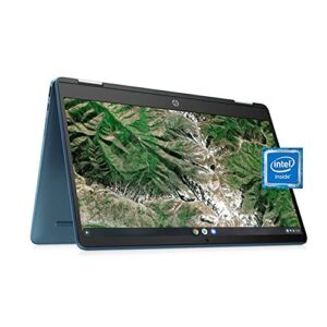 hp 14 laptop, 14-inch x360 chromebook convertible 2-in-1 touch screen hd laptop, intel celeron n4020 processor, 4gb ddr4, 64gb emmc, 802.11ac, bluetooth, hdmi, chrome os, w/ valinor accessories