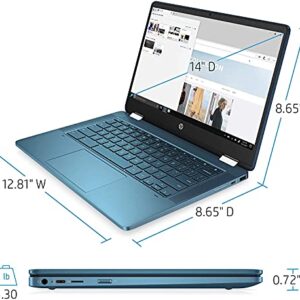 HP 14 Laptop, 14-inch X360 Chromebook Convertible 2-in-1 Touch Screen HD Laptop, Intel Celeron N4020 Processor, 4GB DDR4, 64GB eMMC, 802.11ac, Bluetooth, HDMI, Chrome OS, W/ Valinor Accessories