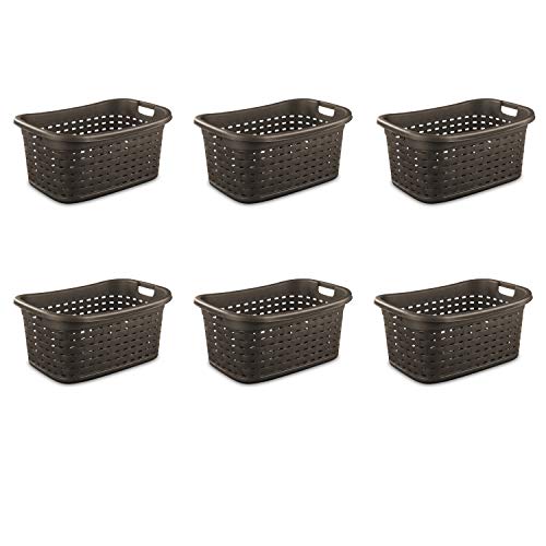 Sterilite 26" Espress Weave Basket (Pack of 6), Espresso