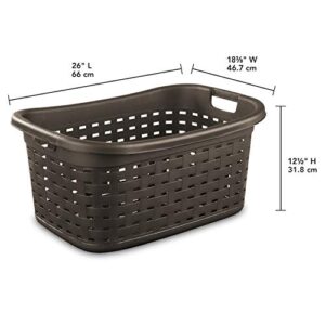 Sterilite 26" Espress Weave Basket (Pack of 6), Espresso