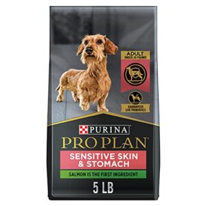 purina pro plan sensitive skin and sensitive stomach small breed dog food, salmon & rice formula – 5 lb. bag