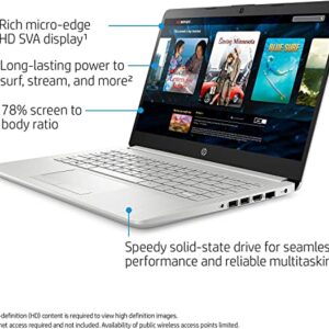 HP 2022 14-inch FHD 1920 x 1080 Laptop PC, AMD Ryzen 3 3250U Dual-Core Processor, 4GB RAM, 1TB Hard Drive, HDMI, AMD Radeon Vega 3 Graphics, Windows 10 Home, Silver(Renewed)