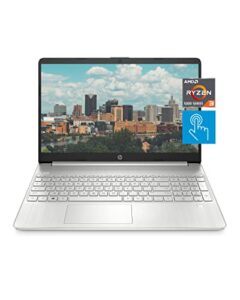 hp 15″ laptop, amd ryzen 3 5300u processor, amd radeon graphics, 256 ssd, windows 11 home in s mode (15-ef2010nr, natural silver)