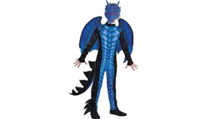 amscan beastly blue dragon costume – boys large 12-14, 1 pc