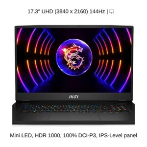 HIDevolution [2023] MSI Titan GT77HX 13VH 17.3" UHD 144Hz, 2.2 GHz i9-13980HX, RTX 4080, 128 GB DDR5 RAM, 16 TB PCIe SSD, Windows 11 Pro