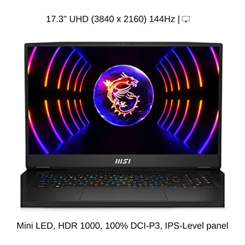 HIDevolution [2023] MSI Titan GT77HX 13VH 17.3" UHD 144Hz, 2.2 GHz i9-13980HX, RTX 4080, 128 GB DDR5 RAM, 16 TB PCIe SSD, Windows 11 Pro