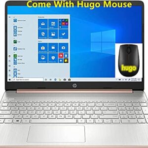 HP 2021 15.6inch HD Laptop, AMD Athlon Silver 3050U Up to 3.2Ghz , 4GB DDR4 RAM, 128GB SSD, HDMI, WiFi, Bluetooth, Webcam, with Hugo M, Rose, Windows10 S (Renewed)