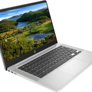 HP 2022 Newest Chromebook Laptop, 14" HD Screen, AMD 3015Ce Processor, 4GB RAM, 32GB eMMC Flash Memory, Webcam, WiFi, Bluetooth, Fast Charge, Chrome OS, Mineral Silver