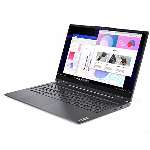 Lenovo Yoga 7i 15.6" FHD(1920x1080) IPS 2-in-1 Touch Laptop, Fingerprint Reader, Intel Core i7-1165G7 Processor up to 2.8GHz, 4 Cores, 12GB RAM, 512GB PCIe SSD, Bluetooth, Win 11, Gray, EAT Cloth