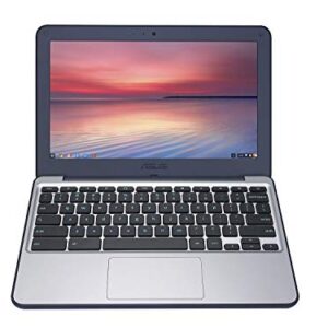 ASUS 11.6" C202SA Series 16GB Chromebook (Dark Blue/Silver) C202SA-YS02 (Renewed)